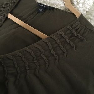 BANANA REPUBLIC olive green tie-back dress x-small